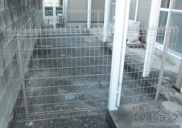 福岡県福岡市南区ののフェンス・柵 メッシュフェンス G10 フリー支柱タイプ 施工例