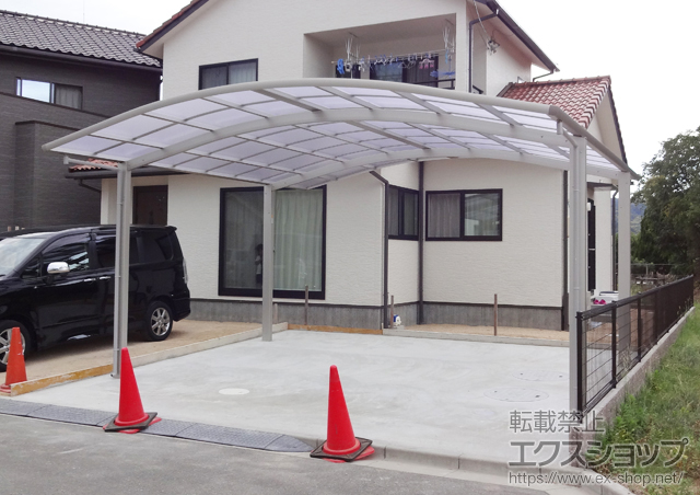 広島県竹原市ののカーポート レイナツインポート 積雪〜20cm対応 施工例