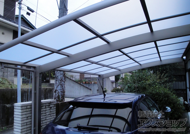 宮城県仙台市のLIXIL リクシル（トステム）のカーポート カーブポートシグマIII　積雪〜30cm対応 施工例