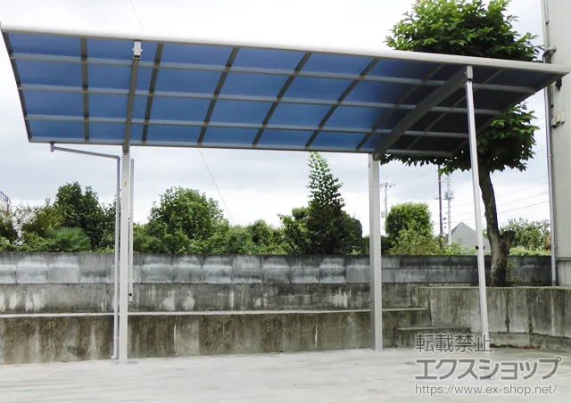 群馬県豊中市のLIXIL リクシル(トステム)のカーポート レイナポート 積雪〜20cm対応+着脱式サポート柱 2本入り 施工例