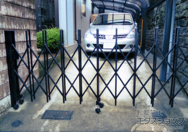 広島県広島市ののカーゲート トリップゲート PA型 ノンレール 片開き 施工例