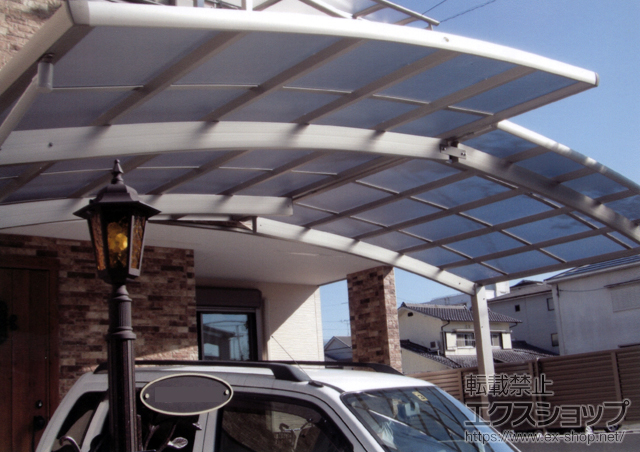 兵庫県尼崎市ののカーポート レイナポート M合掌 積雪〜20cm対応 施工例