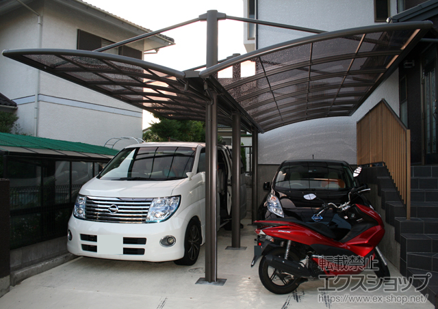 神奈川県厚木市ののカーポート バークポート Y合掌 積雪〜20cm対応 施工例
