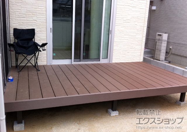 福岡県福岡市のLIXIL リクシル（トステム）のウッドデッキ リコステージII 施工例