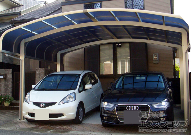 愛知県日進市ののカーポート レイナキャップツインポート 積雪〜20cm対応 施工例