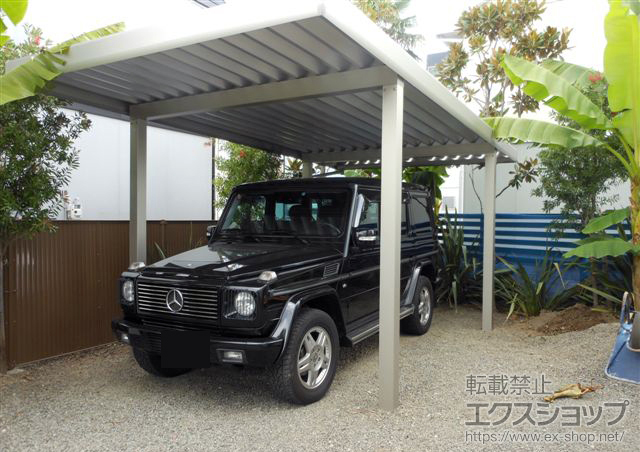 神奈川県小田原市ののカーポート ジーポートneo Aタイプ 4本柱 積雪〜100cm対応 施工例