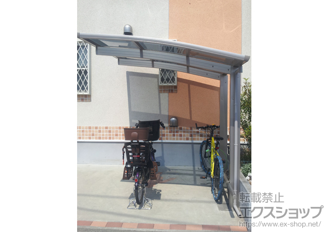 神奈川県相模原市ののサイクルポート・駐輪場 プレシオスポート ミニ　積雪〜20cm対応+車止めバー（1本入り） 施工例