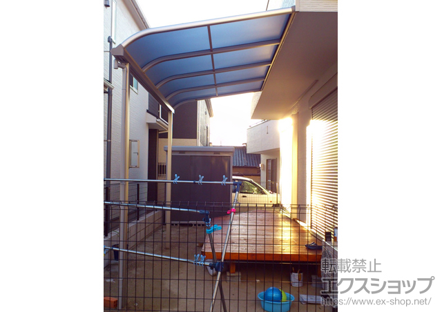 福岡県北九州市ののテラス屋根 プレシオステラス R型 テラスタイプ 単体 積雪〜20cm対応 施工例
