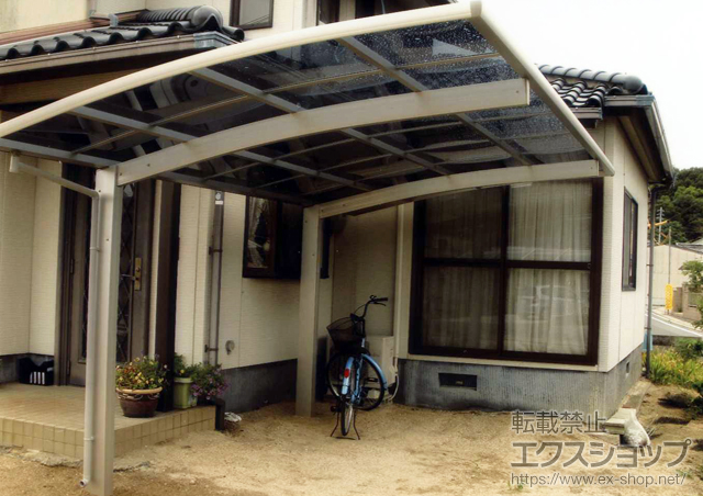 岡山県岡山市ののカーポート プレシオスポート 積雪〜20cm対応 施工例