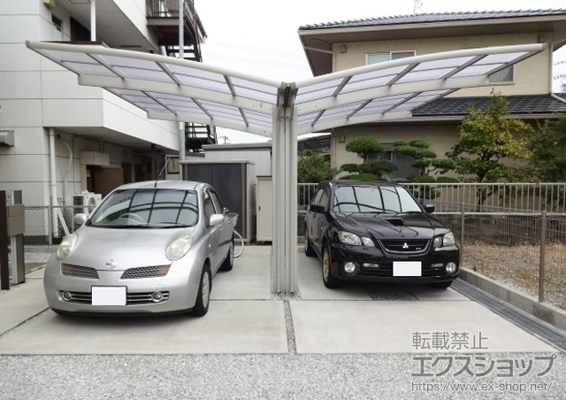 静岡県掛川市ののカーポート レイナポート Y合掌 積雪〜20cm対応 施工例