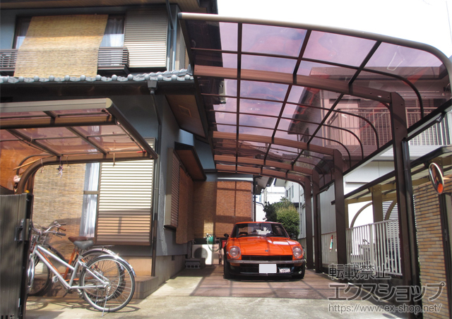 埼玉県所沢市ののカーポート レイナキャップポート 縦連棟 積雪〜20cm対応 施工例