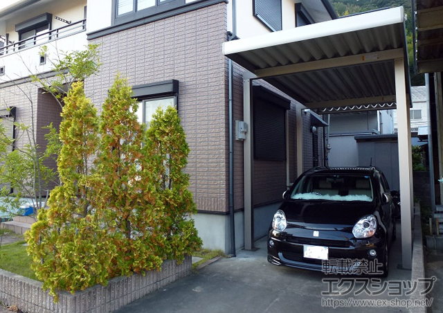 京都府舞鶴市ののカーポート ジーポートneo 積雪100cmＡタイプ 4本柱 積雪〜20cm対応 施工例