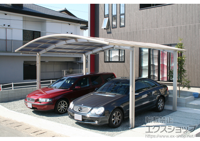 熊本県熊本市東区ののカーポート レイナツインポート 積雪〜20cm対応 施工例