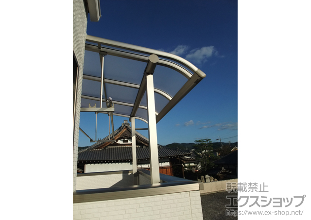 京都府宇治市ののバルコニー・ベランダ屋根 ヴェクターテラス R型 屋根タイプ 積雪〜20?対応 施工例
