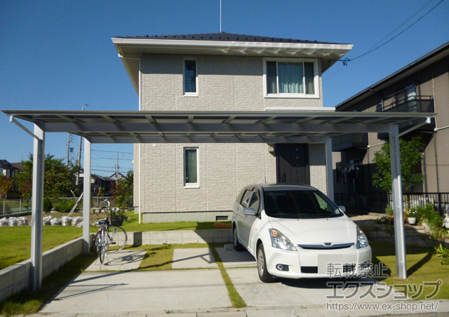 愛知県名古屋市ののカーポート アーキデュオ ワイド 積雪〜20cm対応 施工例