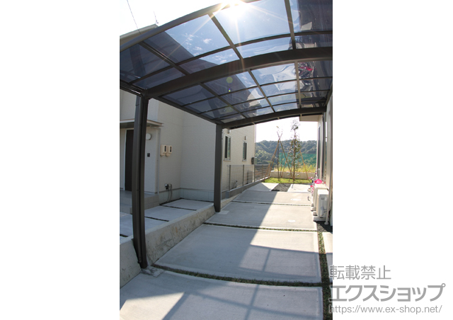 静岡県藤枝市のLIXIL リクシル（トステム）のカーポート カーブポートシグマIII 積雪〜20cm対応 施工例