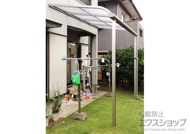 福岡県中間市ののテラス屋根 プレシオステラス R型 テラスタイプ 単体 積雪〜20cm対応 施工例