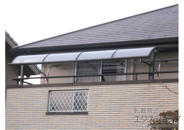 福岡県大野城市のLIXIL リクシル（トステム）のバルコニー・ベランダ屋根 ライザーテラスII R型 屋根タイプ 単体 積雪〜20cm対応 施工例