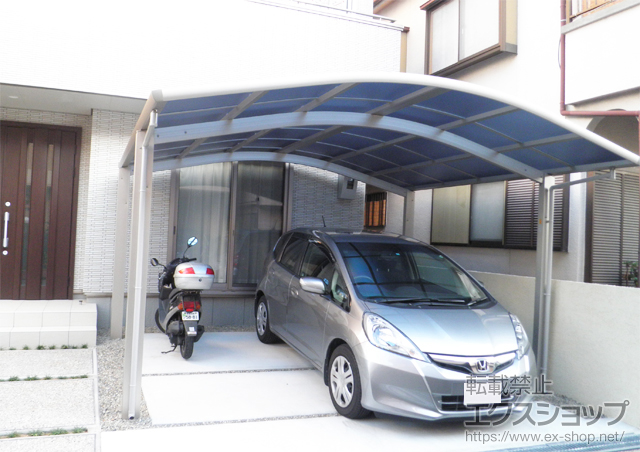 大阪府寝屋川市ののカーポート レイナツインポート 積雪〜20cm対応 施工例