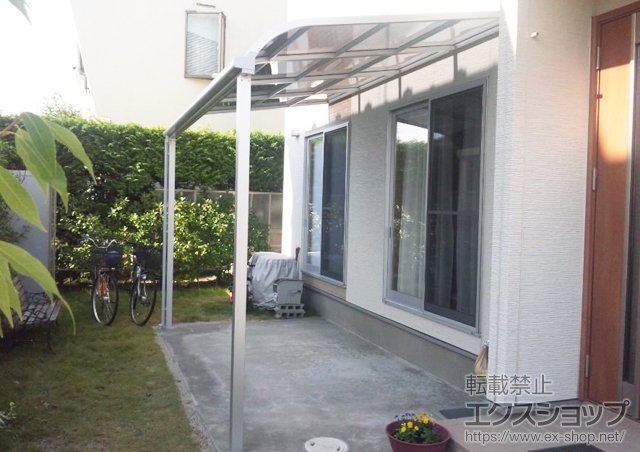 福島県福島市のLIXIL リクシル（トステム）のテラス屋根 ライザーテラスII R型 テラスタイプ 単体 積雪〜20cm対応 施工例