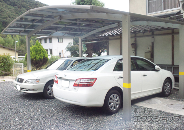 岡山県新見市ののカーポート プレシオスポート M合掌 積雪〜20cm対応 施工例