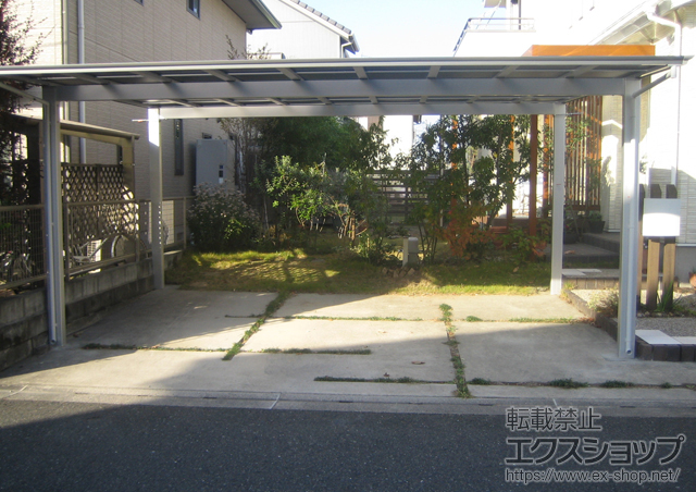 佐賀県鳥栖市ののカーポート アーキデュオ ワイド　積雪〜20cm対応 施工例