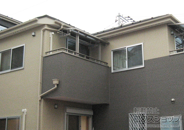 東京都葛飾区のLIXIL リクシル（トステム）のバルコニー・ベランダ屋根 ライザーテラスII F型 屋根タイプ 単体 積雪〜20cm対応 施工例