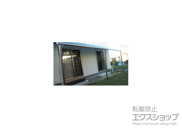 宮城県石巻市のLIXIL リクシル（トステム）のテラス屋根 ライザーテラスII R型 テラスタイプ 連棟 積雪〜20cm対応 施工例