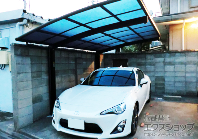 愛知県名古屋市ののカーポート プレシオスポート　積雪〜20cm対応＋着脱式補助柱　2本入り 施工例