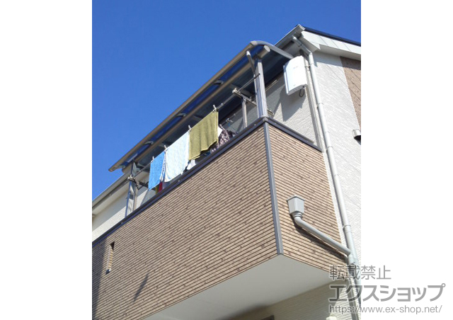 埼玉県川口市ののバルコニー・ベランダ屋根 プレシオステラス R型 屋根タイプ 単体 積雪〜20cm対応 施工例