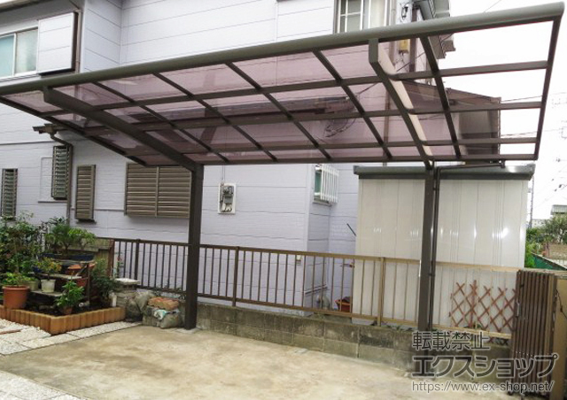 神奈川県横浜市泉区のLIXIL リクシル（トステム）のカーポート カーブポートシグマIII 積雪〜30ｃｍ対応 施工例