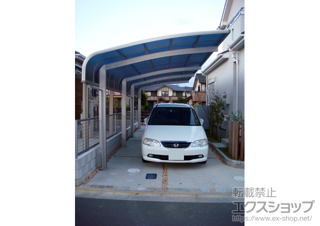 千葉県印西市ののカーポート レイナキャップポート 縦連棟　積雪〜20?対応 施工例