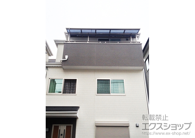 東京都豊島区のLIXIL リクシル（トステム）のバルコニー・ベランダ屋根 ライザーテラスII F型 屋根タイプ 単体 積雪〜20cm対応 施工例