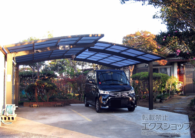 香川県高松市のLIXIL リクシル（トステム）のカーポート カーブポートシグマIII 積雪〜30cm対応 施工例