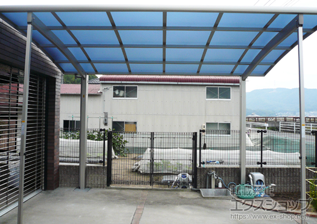 岡山県瀬戸内市ののカーポート レイナポート 積雪〜20cm対応＋着脱式サポート柱 2本入り 施工例