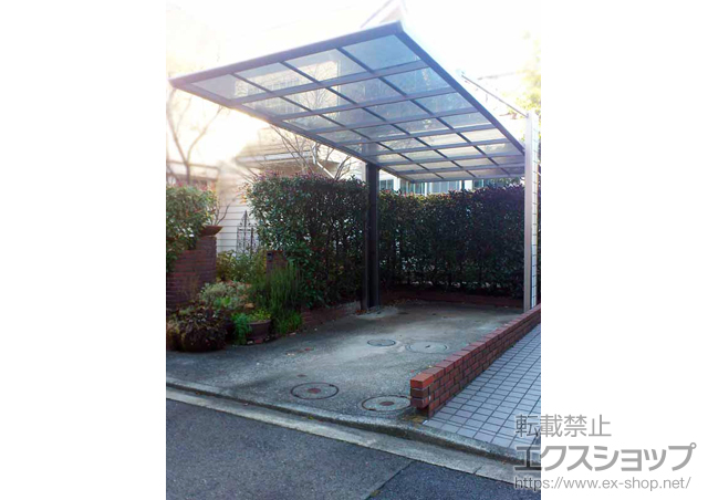 神奈川県横浜市ののカーポート マイポート ステン+タイル 積雪〜20cm対応 施工例