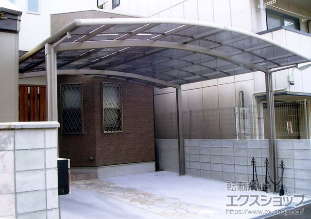 大阪府大阪市のLIXIL リクシル（トステム）のカーポート カーブポートシグマIII ワイド 施工例