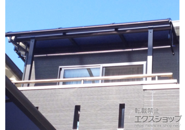 大阪府堺市東区ののバルコニー・ベランダ屋根 ヴェクターテラス R型 屋根タイプ 単体 積雪〜20cm対応 施工例