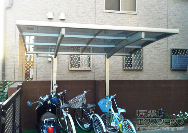 兵庫県加古川市ののサイクルポート・駐輪場 プレシオスポート ミニ 積雪〜20cm対応 施工例