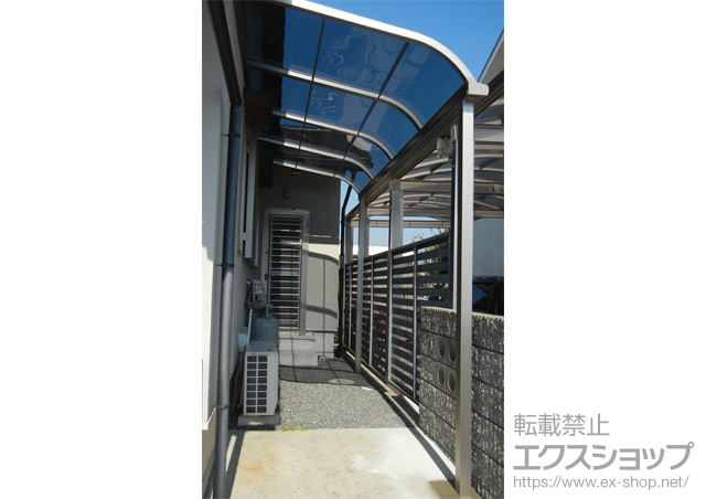 兵庫県加東市のLIXIL リクシル（トステム）のテラス屋根 ライザーテラスII R型 テラスタイプ 単体 積雪〜20?対応 施工例