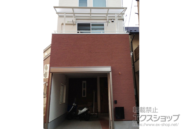 埼玉県川口市ののバルコニー・ベランダ屋根 ヴェクター F型 屋根タイプ 積雪〜20?対応＋吊り下げ物干し 施工例