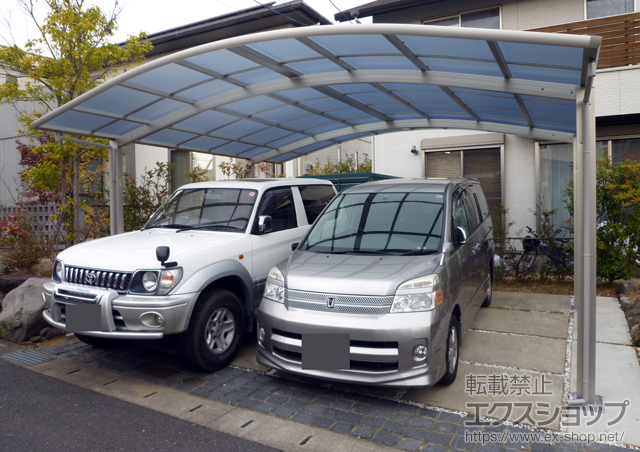 大分県大分市ののカーポート レイナツインポート 積雪〜20cm対応+レイナツインポート 屋根ふき材補強部品 施工例