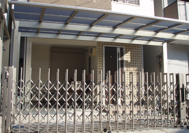 兵庫県尼崎市ののカーポート エフルージュ ツイン 積雪〜20?対応 施工例