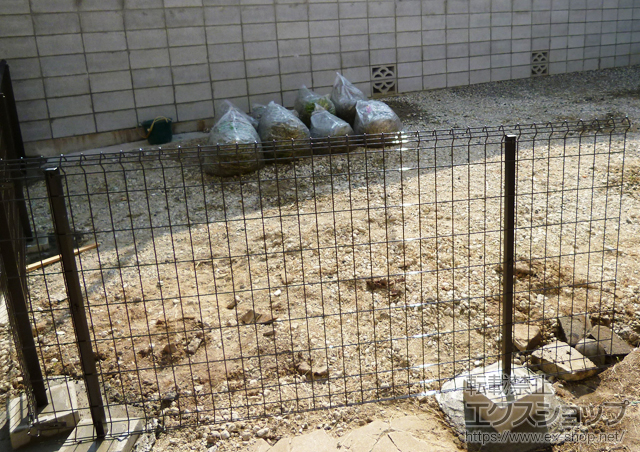 大阪府大阪市ののフェンス・柵 イーネットフェンス 1F型 自由柱タイプ 施工例