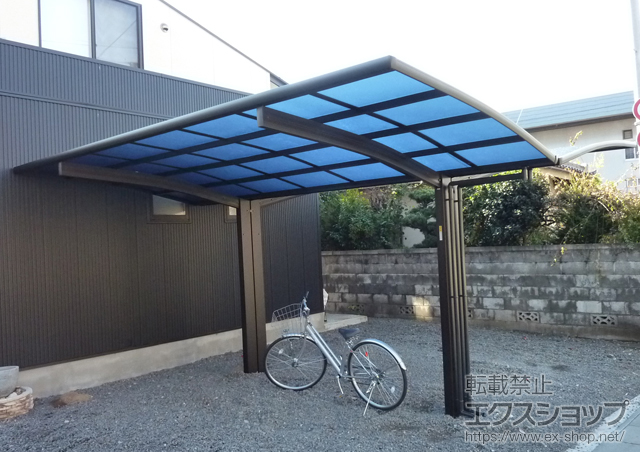 山梨県甲州市ののカーポート プレシオスポート Y合掌 積雪〜20cm対応 施工例