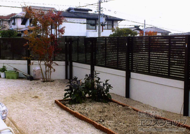 広島県廿日市ののフェンス・柵 エクスラインフェンス5型 多段柱タイプ 施工例