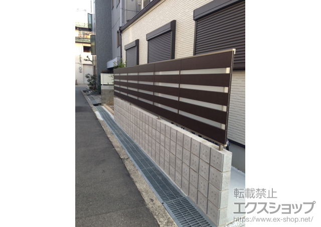 大阪府松原市ののフェンス・柵 ライフモダンIIYP型フェンス フリーポールタイプ 施工例