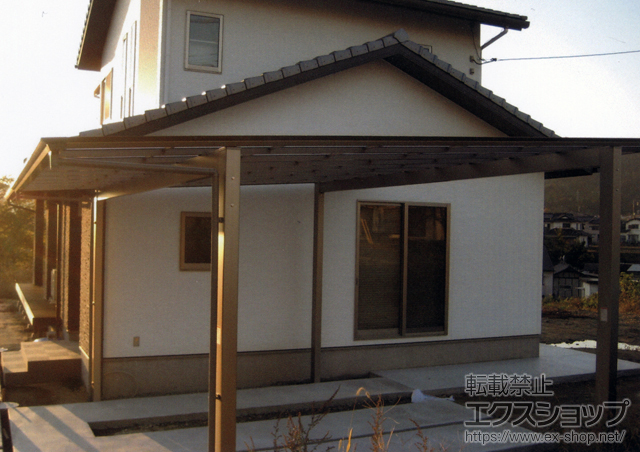 広島県安芸郡ののカーポート アーキデュオ ワイド 積雪〜20cm対応 施工例