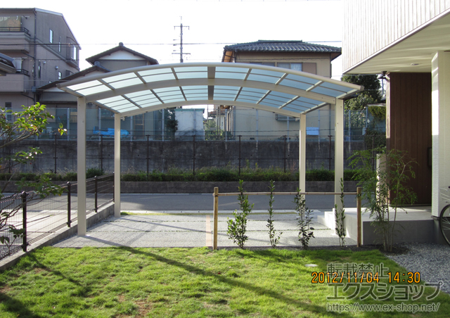 岐阜県大垣市ののカーポート レイナツインポート 積雪〜20cm対応 施工例