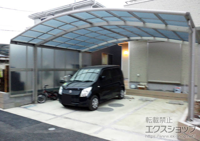 埼玉県さいたま市ののカーポート レイナツインポート 積雪〜20cm対応+レイナツインポート サイドパネル 施工例